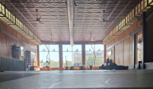 Dojo floor at Chicago Aikikai