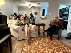 People at a social gathering