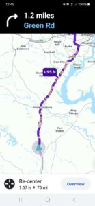 Map of traffic delays