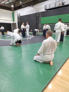 Rich waits his turn to work with Sensei