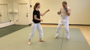 two people sparring