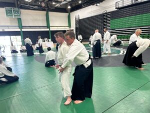 People practicing martial arts